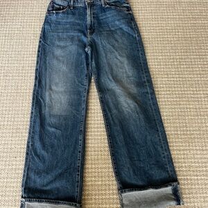 MOTHER Denim The Dodger Skimp Cuffed Wide Leg Jean, Music is the Medium, Size 28